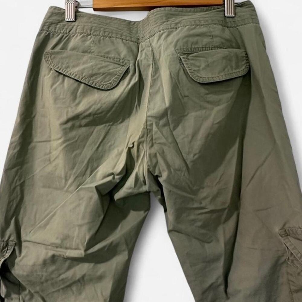 Old Navy Y2K Low Rise Hip Hugger Baggy Adjustable Cargo Pants In Army Green - Picture 7 of 11